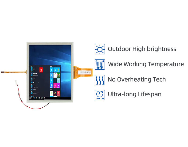 8 Inch High Brightness Display 1000nits IPS 800x600 TTL TFT LCD Display ...