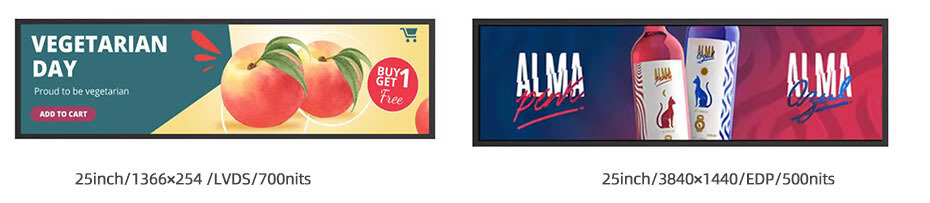 25 Inch Stretched Bar Display 3840x1440 IPS High Brightness 500nits eDP TFT LCD Display