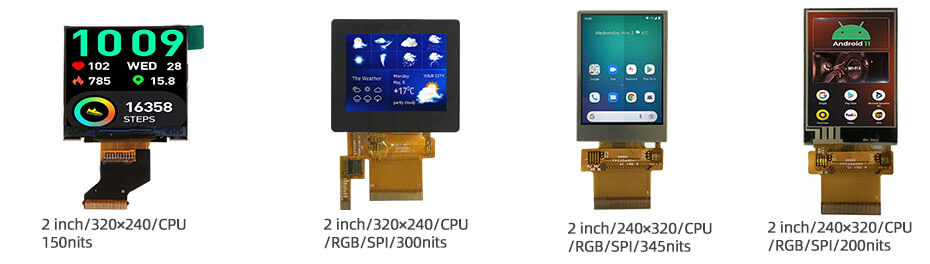 2 Inch Transflective Display IPS 320x240 CPU/RGB/SPI Sunlight Readable ...