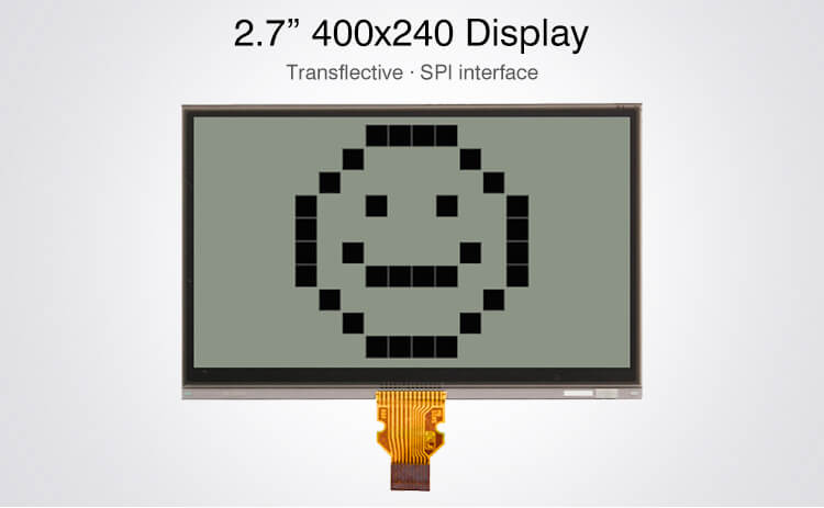 OEM 2.7 inch 400*240 mono lcd screen 2.7 inch SPI 10Pins lcd