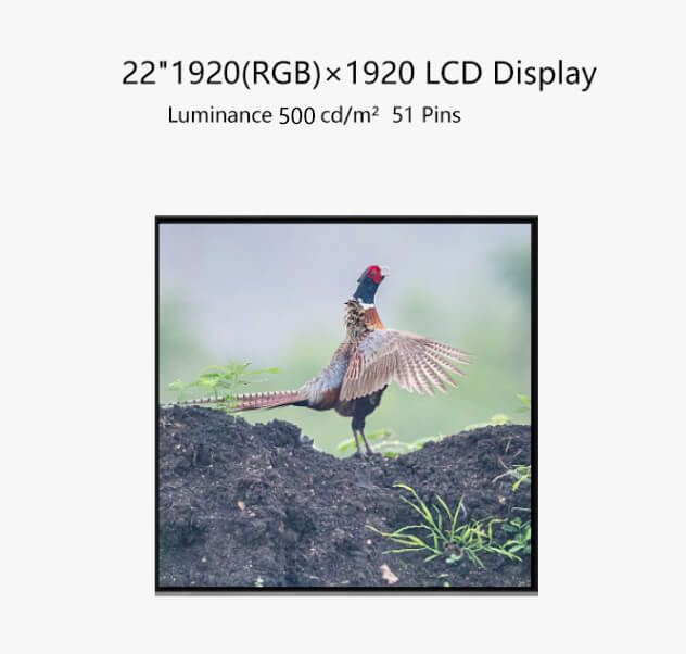 Factory custom lcd panel 22 inch 1920*1920 LVDS interface wide ...
