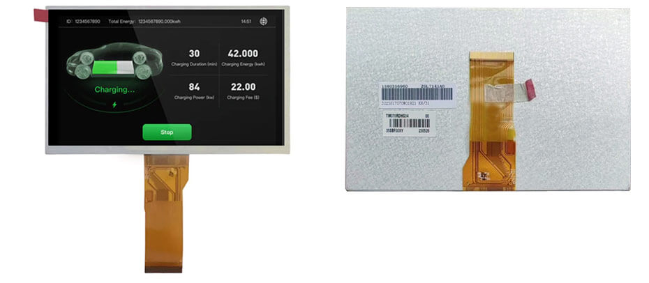 TM070RDHG34 7 Inch TFT LCD Display 800x480 High Brightness 1000nits Wide Temperature -30~85°C LCD Display For EV Charger