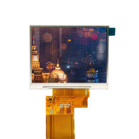 3.5 inch 640x480 IPS LCD. 