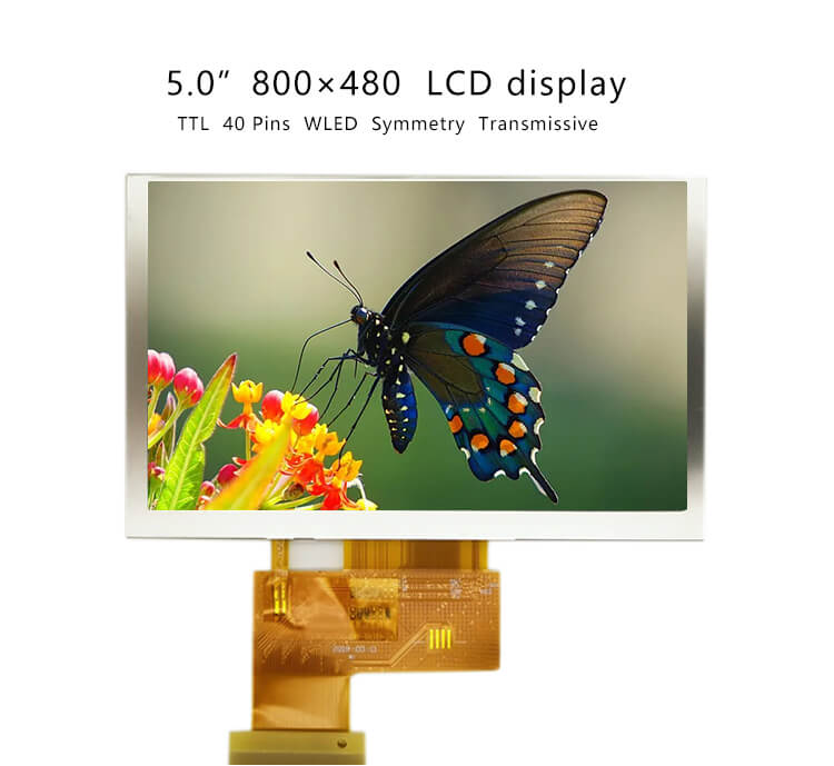 5 inch 800x480 IPS industrial LCD