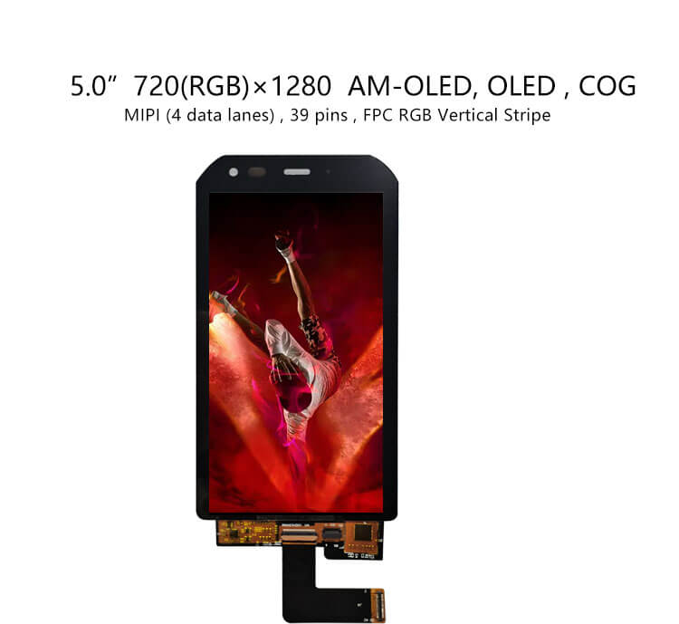 E497HAS1 5 inch 720×1280 MIPI Wide Color Gamut AMOLED oncell Touch