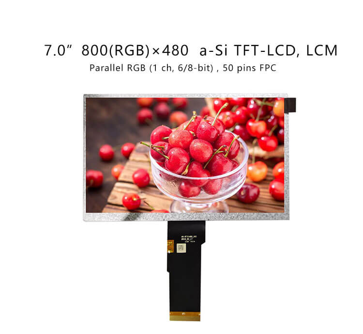 GT070WVM-N10 7 inch 800x480 RGB Interface LCD Panel For Industrial