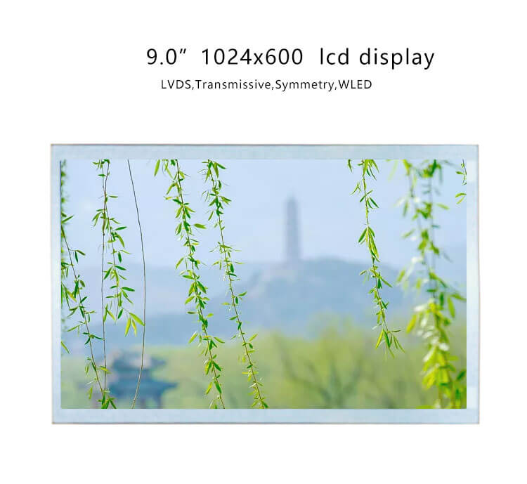 HSD090JFW1-A02 9 Inch 1024x600 Transmissive LCD Screen with LVDS 40 Pins LCD Display