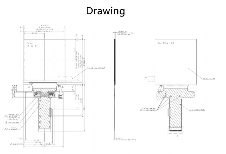 JDI LPM029M483B 2.9 Inch 2160×2160 LCD Panel MIPI Interface TFT LCD ...