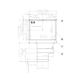 COM22H2N81DLC Ortustech 2.2 Inch Transflective Display 320x240 Parallel RGB TFT LCD Display. 