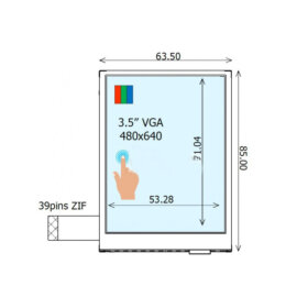 COM35H3P45UTC Ortustech 3.5 Inch Transflective Display 480×640 Parallel RGB TFT LCD Display With 4-wire Resistive Touch. 