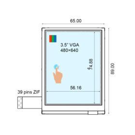 COM37H3M14DTC Ortustech 3.7 Inch Transflective Display 480×640 Parallel RGB TFT LCD Display With 4-wire Resistive Touch. 