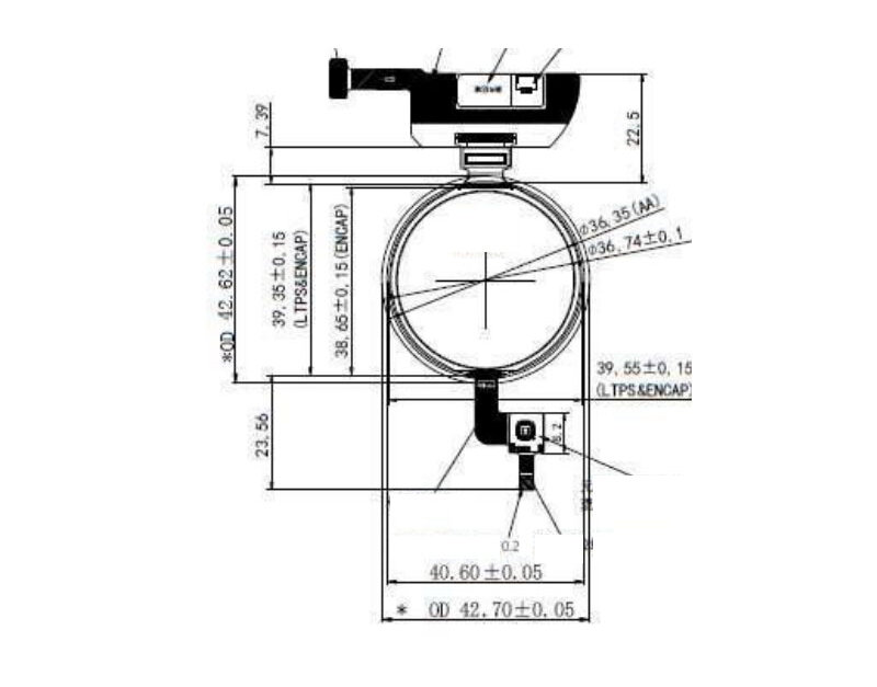 1.4 Inch AMOLED Display 400x400 MIPI Full Viewing Angle OLED Display ...