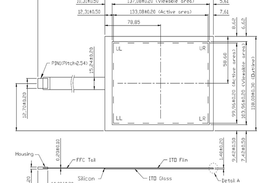 6.5 Inch RTP Touch Screen F/G Mechanism EETI IC COB Type USB Resistive ...