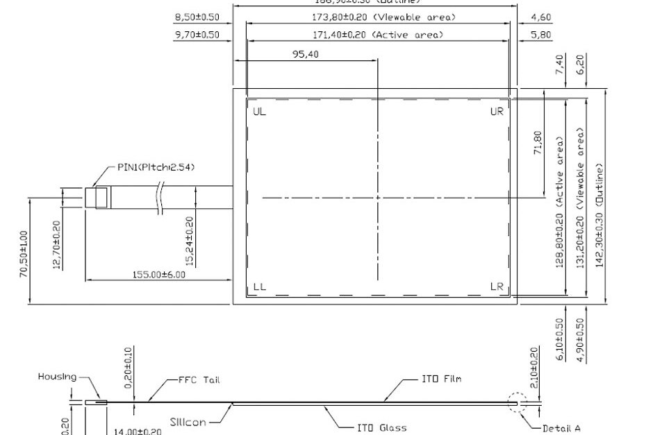 8.4 Inch RTP Touch Screen F/G Mechanism EETI IC COB Type USB Resistive ...