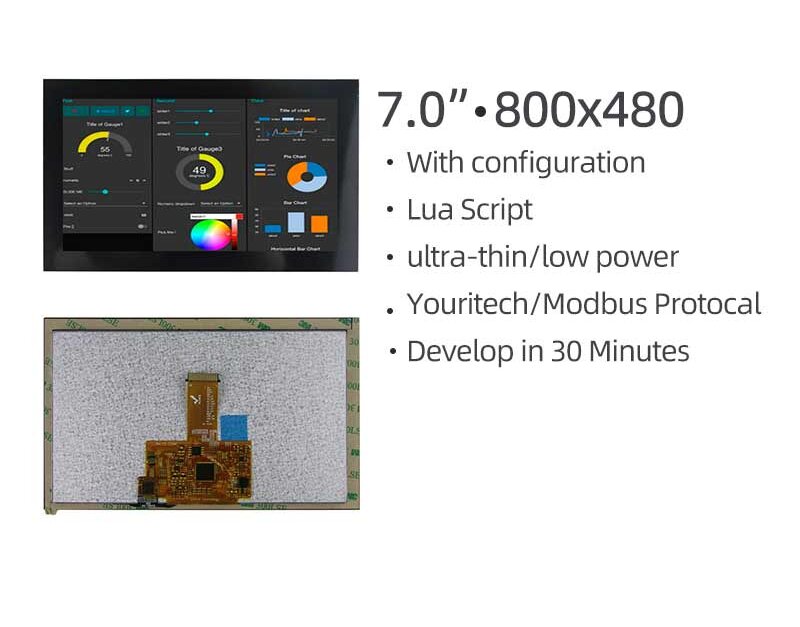 7 Inch Ultra-thin Smart Display 800x480 Low Power Consumption Script ...