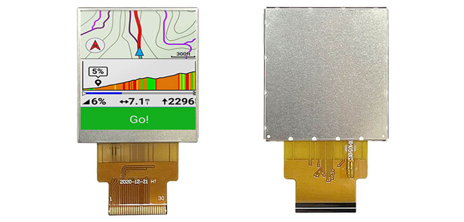 1.54 Inch TFT LCD Display 240×240 CPU High Brightness 1000nits LCD Display For Cycling Computer Bike Display