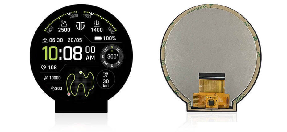 2.8 Inch TFT LCD Display 480×480 MIPI High Brightness 550nits IPS LCD Display With Capacitive Touch For Automotive