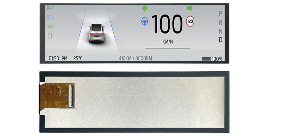 7.8 Inch TFT LCD Display 400×1280 TTL High Brightness 700nits LCD Display For Automotive