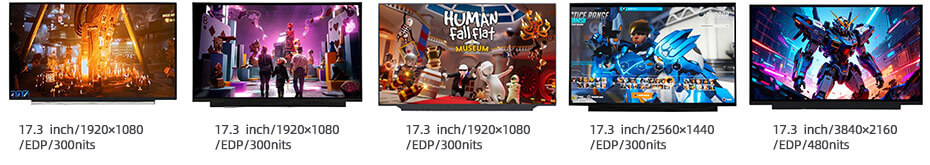17.3 Inch TFT LCD Display 1920×1080 eDP Display N173HCE-G33 For Game Console Display