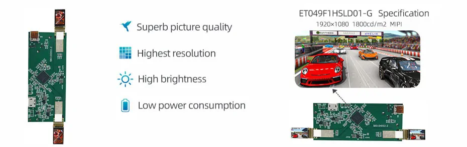 0.49 Inch Micro OLED Display 1920×1080 MIPI 1800nits High Brightness OLED Display With HDMI Driver Board For EVF AR Red Dot Sight Display Solutions
