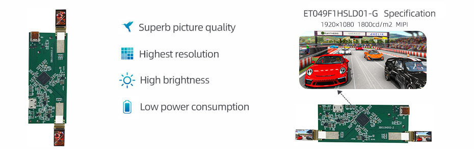 0.49 Inch Micro OLED Display 1920×1080 MIPI 1800nits High Brightness OLED Display With HDMI Driver Board For EVF AR Red Dot Sight Display Solutions