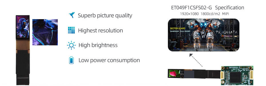 0.49 Inch Micro OLED Display 1920×1080 MIPI High Brightness 1800nits OLED Display With Driver Board For EVF AR Red Dot Sight Display Solutions