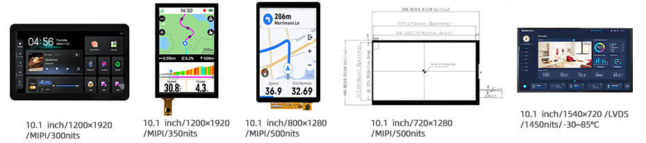 TV101WUM-LZ4 10.1 Inch TFT LCD Display 1200×1920 MIPI LCD Display With In-Cell Touch