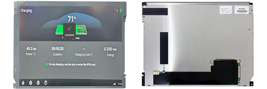 LQ121S1LG86 12.1 Inch TFT LCD Display 800×600 High Brightness 1500nits LVDS Wide Temperature LCD Display For EV Charger