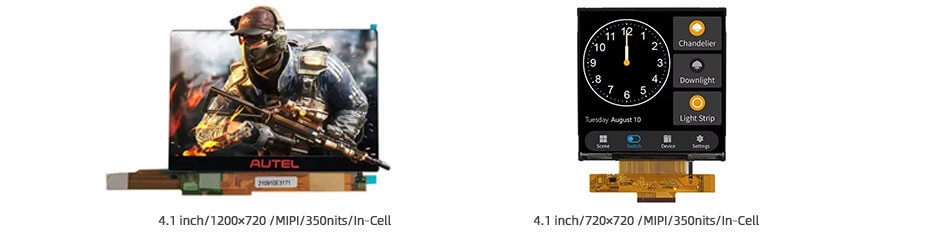4.1 Inch TFT LCD Display 720×720 MIPI LCD Display With In-Cell Touch