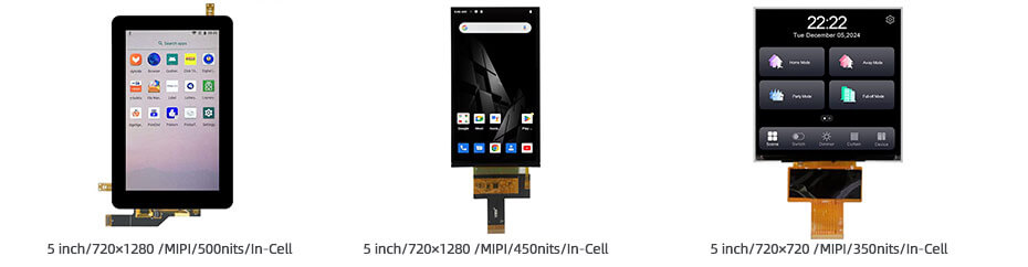 5 Inch TFT LCD Display 720×1280 MIPI High Brightness LCD Display With In-Cell Touch