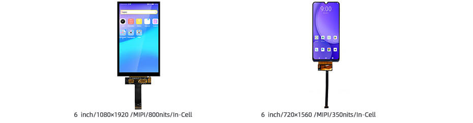 6 Inch TFT LCD Display 1080×1920 MIPI High Brightness 800nits LCD Display With In-Cell Touch