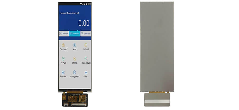 6.2 Inch TFT LCD Display 480×1280 CPU RGB High Brightness 1200nits LCD Display With In-Cell Touch