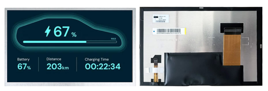 AV080WVM-N15 8 Inch TFT LCD Display 800×480 High Brightness Parallel RGB+SPI Wide Temperature -30~85°C LCD Display For EV Charger