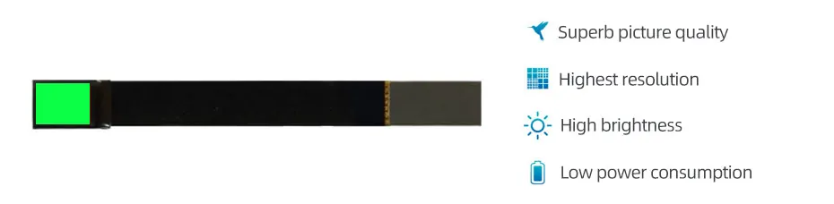 0.23 Inch Micro OLED Display 640×400 MIPI High Brightness 10000nits OLED Display With HDMI Board For EVF AR Red Dot Sight Display Solutions