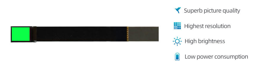 0.23 Inch Micro OLED Display 640×400 MIPI High Brightness 10000nits OLED Display With HDMI Board For EVF AR Red Dot Sight Display Solutions