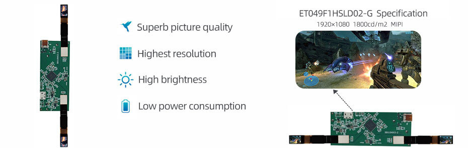 0.49 Inch Micro OLED Display 1920×1080 MIPI 1800nits High Brightness OLED Display With HDMI Driver Board For EVF AR Red Dot Sight Display Solutions
