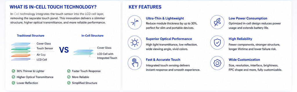 IN-CELLTOUCH DISPLAY Key Features