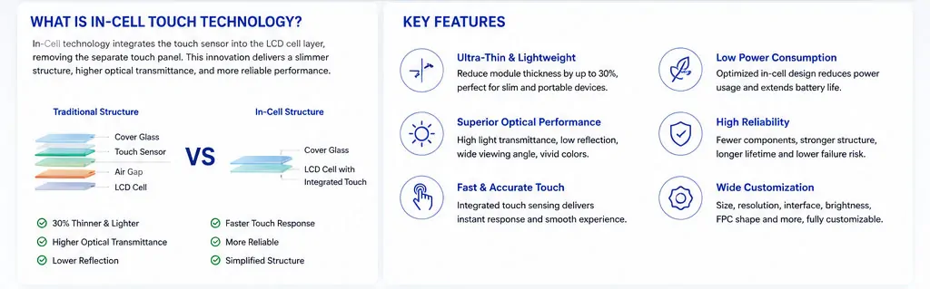 IN-CELLTOUCH DISPLAY Key Features