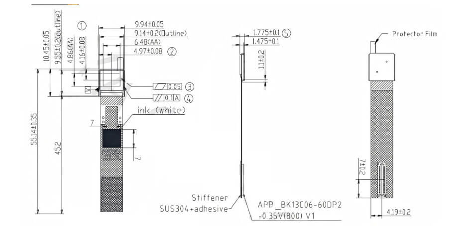 SY032WEM01-91 0.32 Inch Micro OLED Display 800×600 RGB MIPI OLED Display With Monocular Type-C Driver Board Solution