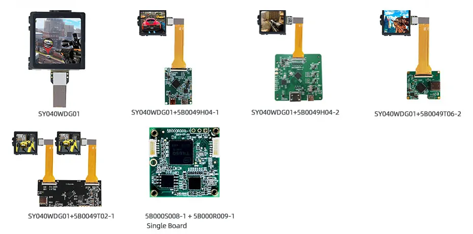SY040WDG01 0.4 Inch Micro OLED Display 1440×1080 MIPI D-PHY OLED Display With Driver Board For EVF AR Red Dot Sight Display Solutions