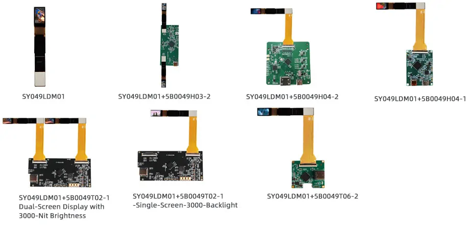 SY049LDM01 0.49 Inch Micro OLED Display 1920×1080 MIPI 3000nits High Brightness OLED Display With Driver Board For EVF AR Red Dot Sight Display Solutions