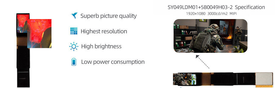 SY049LDM01 0.49 Inch Micro OLED Display 1920×1080 MIPI 3000nits High Brightness OLED Display With Driver Board For EVF AR Red Dot Sight Display Solutions