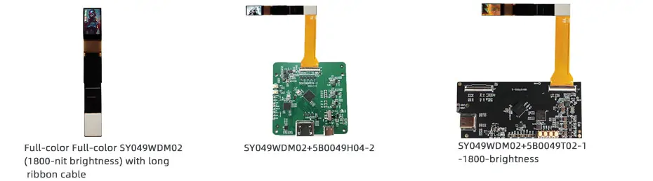 SY049WDM02 0.49 Inch Micro OLED Display 1920×1080 MIPI High Brightness 1800nits OLED Display With Long Cable Drive Board For EVF AR Red Dot Sight Display Solutions