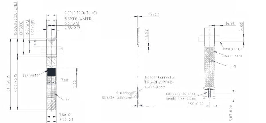 SY049WDM02 0.49 Inch Micro OLED Display 1920×1080 MIPI High Brightness 1800nits OLED Display With Long Cable Drive Board For EVF AR Red Dot Sight Display Solutions