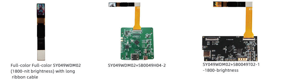 SY049WDM02 0.49 Inch Micro OLED Display 1920×1080 MIPI High Brightness 1800nits OLED Display With Long Cable Drive Board For EVF AR Red Dot Sight Display Solutions