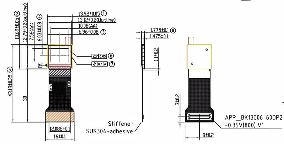 SY050WGM01 0.5 Inch Micro OLED Display 1600×1200 MIPI 1000nits High Brightness OLED Display For EVF AR Red Dot Sight Display Solutions
