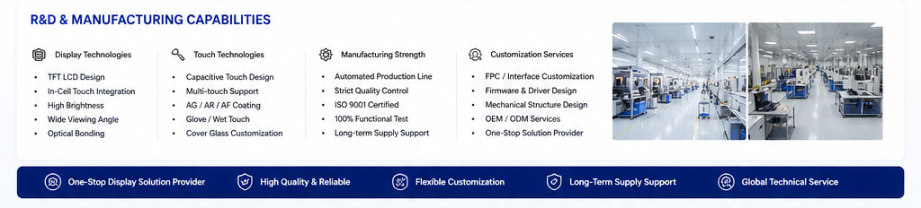 Youritech In-Cell Touch Display R&D & Manufacturing Capabilities