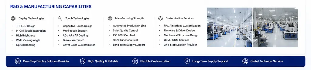 Youritech In-Cell Touch Display R&D & Manufacturing Capabilities