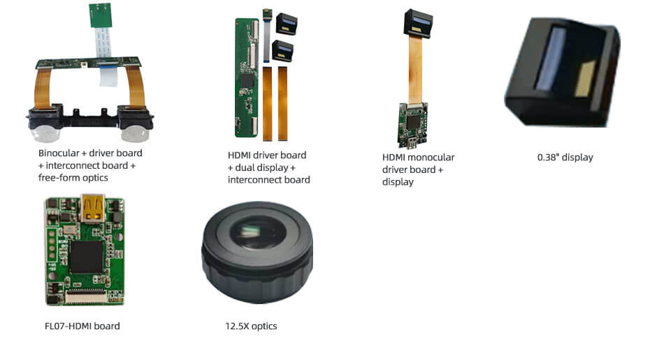 0.38 Inch Micro OLED Display 1280×720 HDMI OLED Display With Driver Board For EVF AR Red Dot Sight Display Solutions