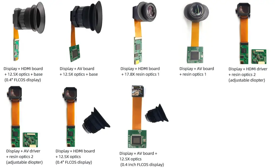 0.4 Inch Micro OLED Display 1280×960 OLED Display With AVHDMI Driver Board For EVF AR Red Dot Sight Display Solutions